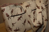 Monkey diaper bag
